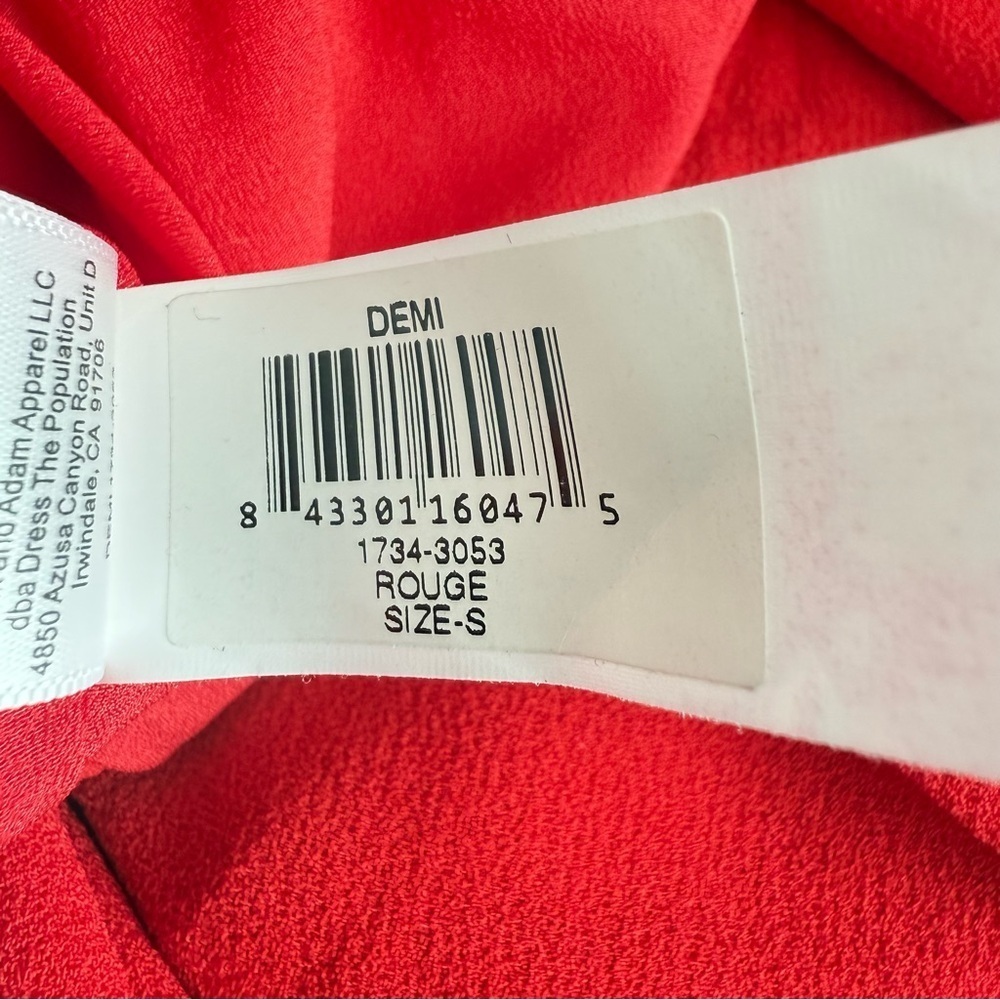 Dress the Population Demi Mermaid Hi Low Hem Red Ruffled Maxi Dress Size S - Picture 5 of 11